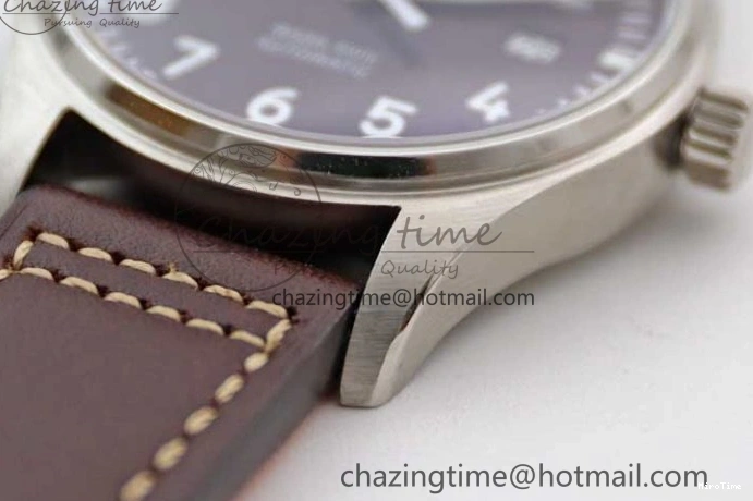 MIROTIME 1226 HighQuality Mark XVIII IW327010 SS M+F 1:1 Best Edition Brown Dial on Brown Leather Strap A 7049